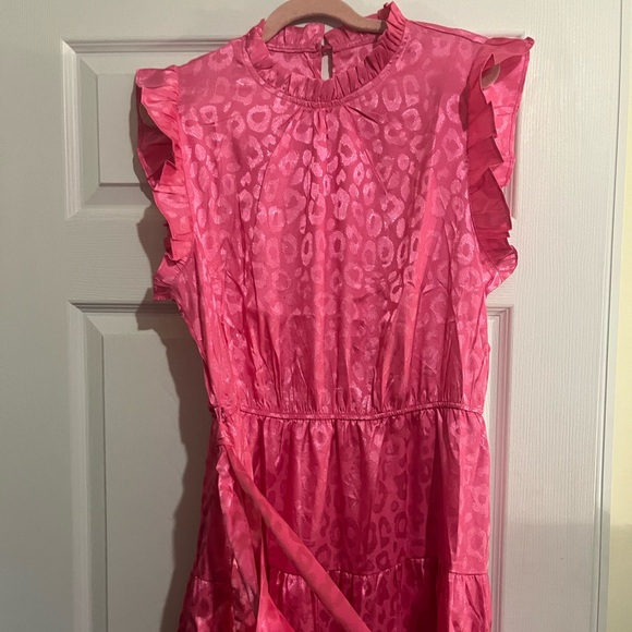 Bright Pink Leopard Dress - Picture 3 of 5